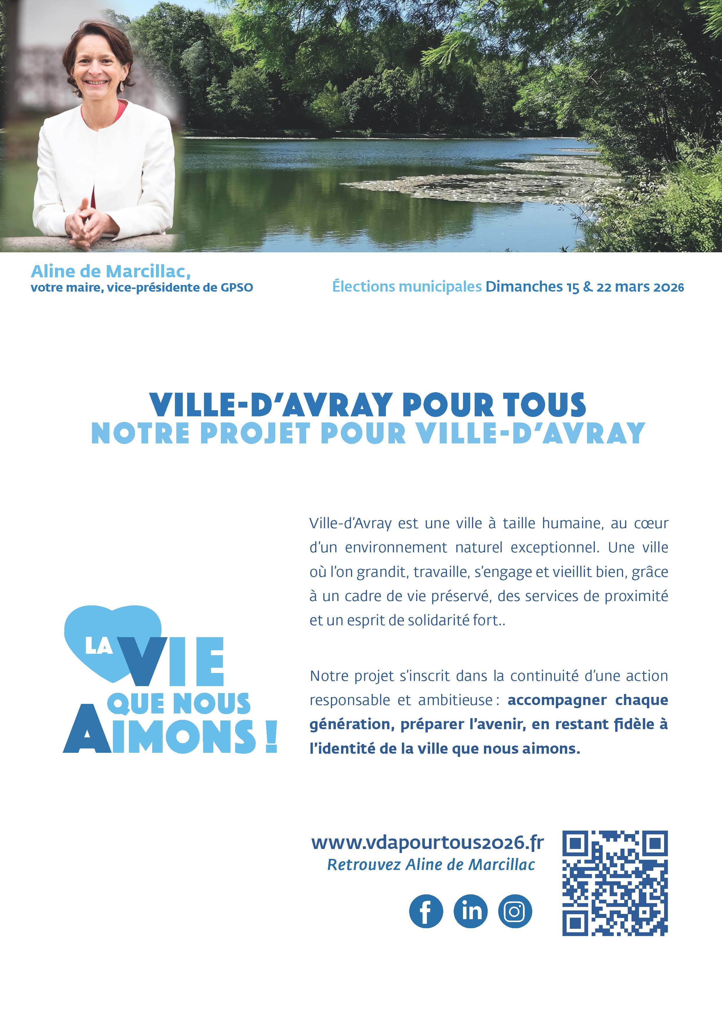 Programme Ville d'Avray pour tous maire aline de marcillac